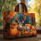 Deer Serenity Quilted Tote Bag printed tote bag