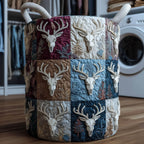 Deer Skull Quilted Laundry Hamper printed laundry hamper