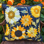 Delightful Sunflowers Quilted Cushion Cover printed cushion cover