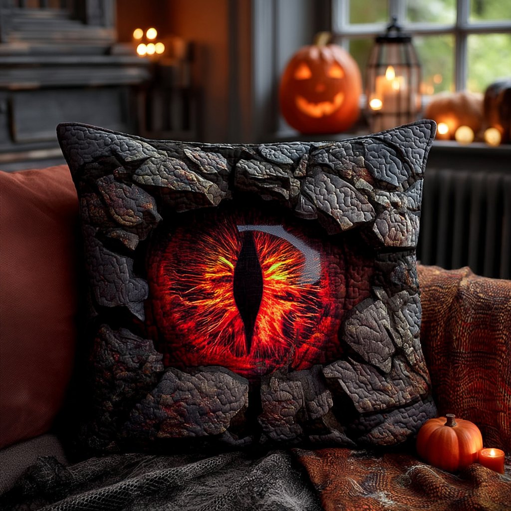 Demon Eye Quilted Cushion Cover printed cushion cover