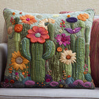 Desert Bloom Quilted Cushion Cover printed cushion cover