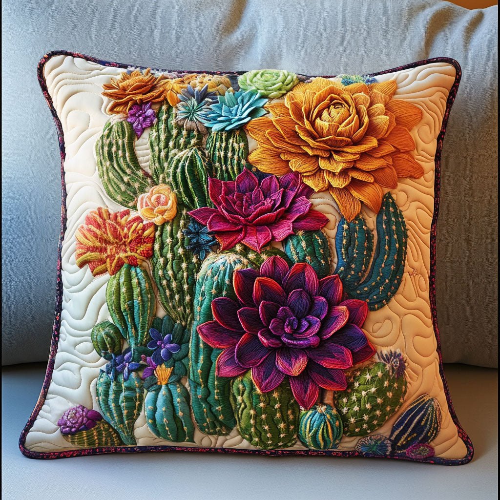 Desert Delight Quilted Cushion Cover printed cushion cover