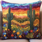 Desert Serenity Quilted Cushion Cover printed cushion cover