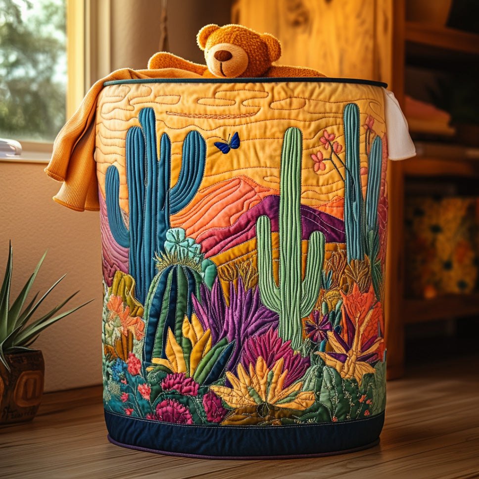 Desert Vibes Quilted Laundry Hamper printed laundry hamper