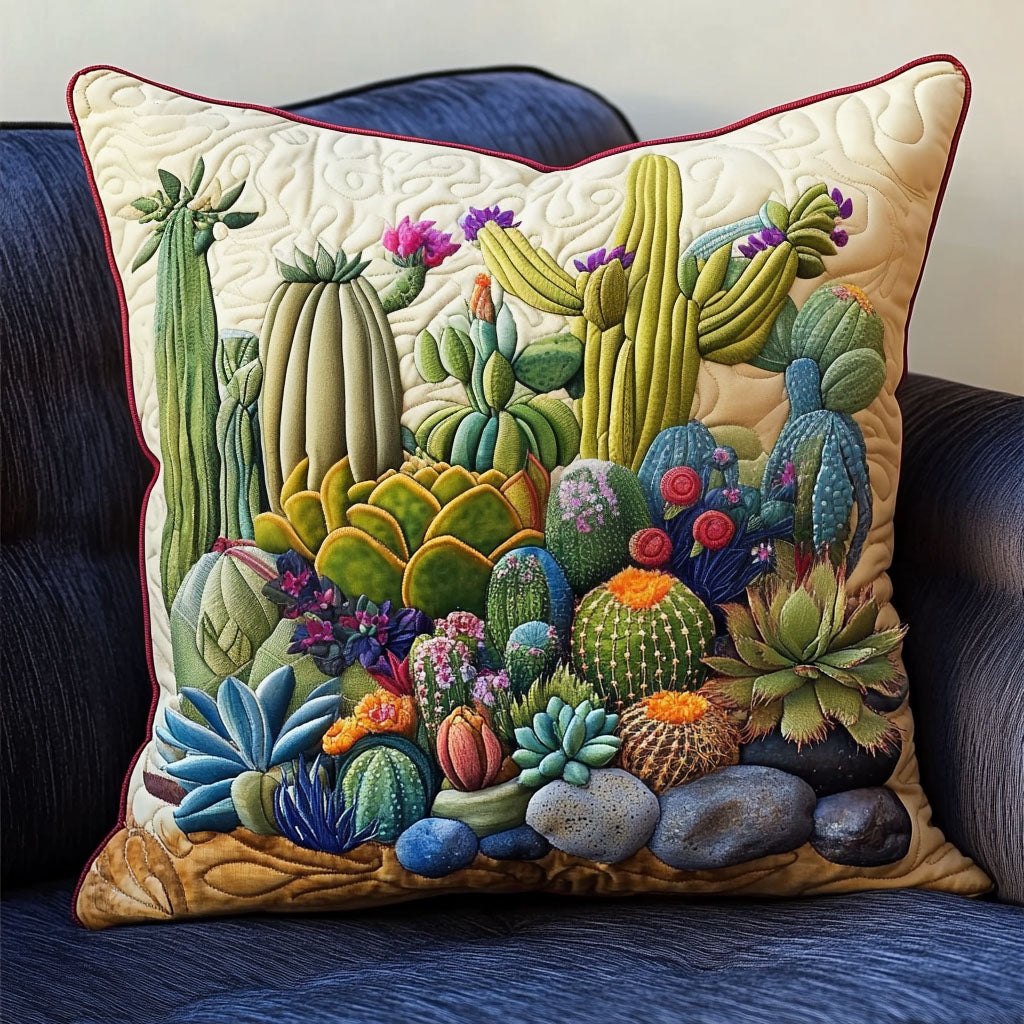 Desert Wonders Quilted Cushion Cover printed cushion cover