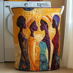 Divine Beauty Quilted Laundry Hamper printed laundry hamper