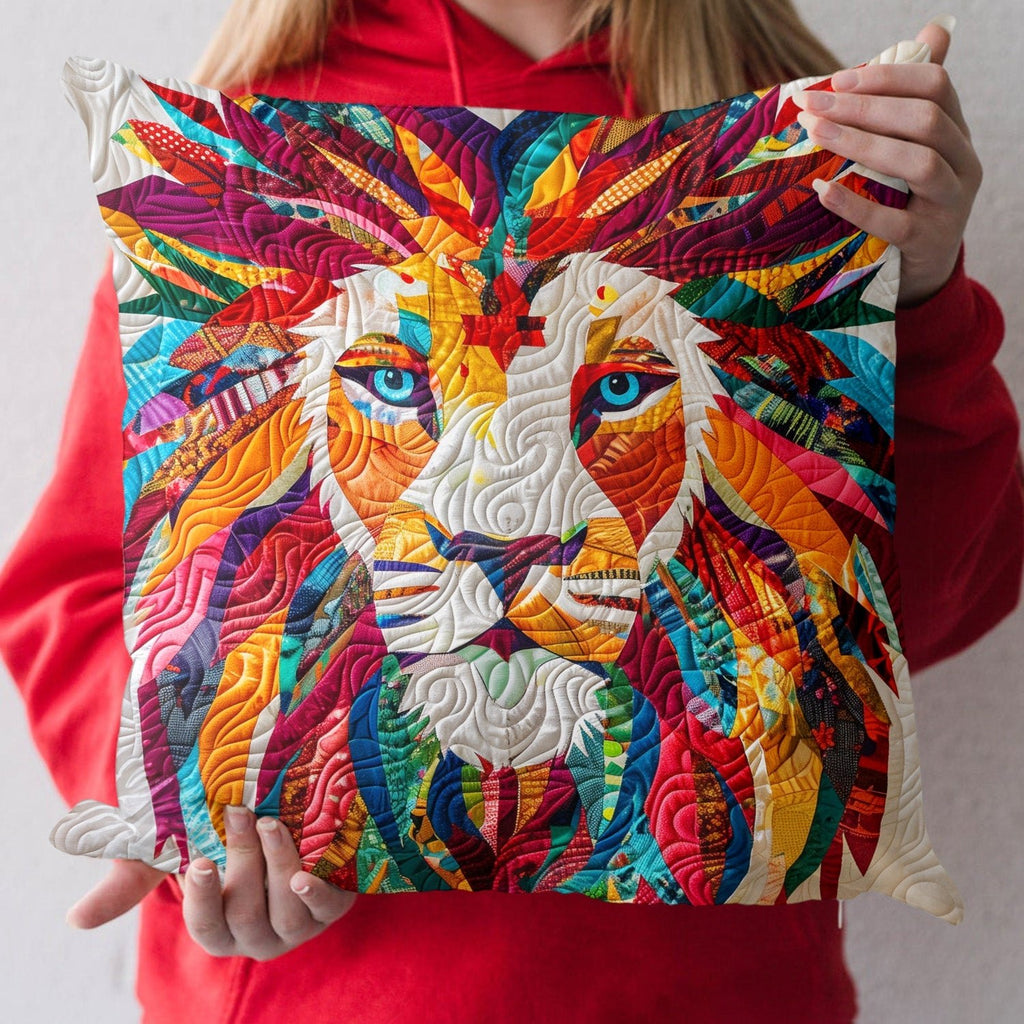Divine Courage Quilted Cushion Cover printed cushion cover