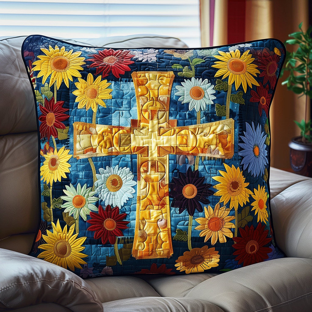 Divine Light Quilted Cushion Cover printed cushion cover