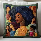 Divine Melanin Quilted Cushion Cover printed cushion cover