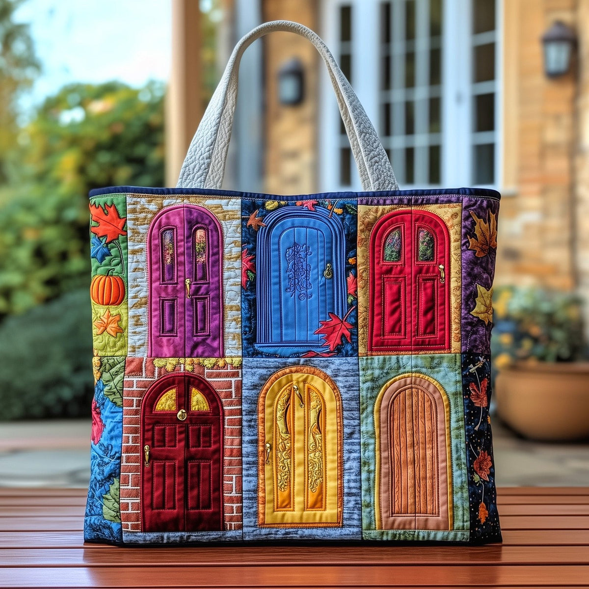 Doorway Heaven Quilted Tote Bag printed tote bag