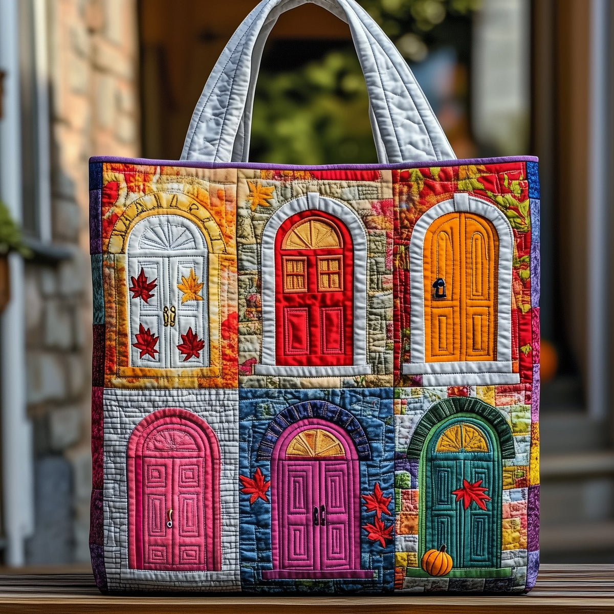 Doorway Heaven Quilted Tote Bag printed tote bag