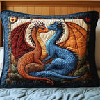 Dragon Embrace Quilted Bedding Cushion Cover printed cushion cover