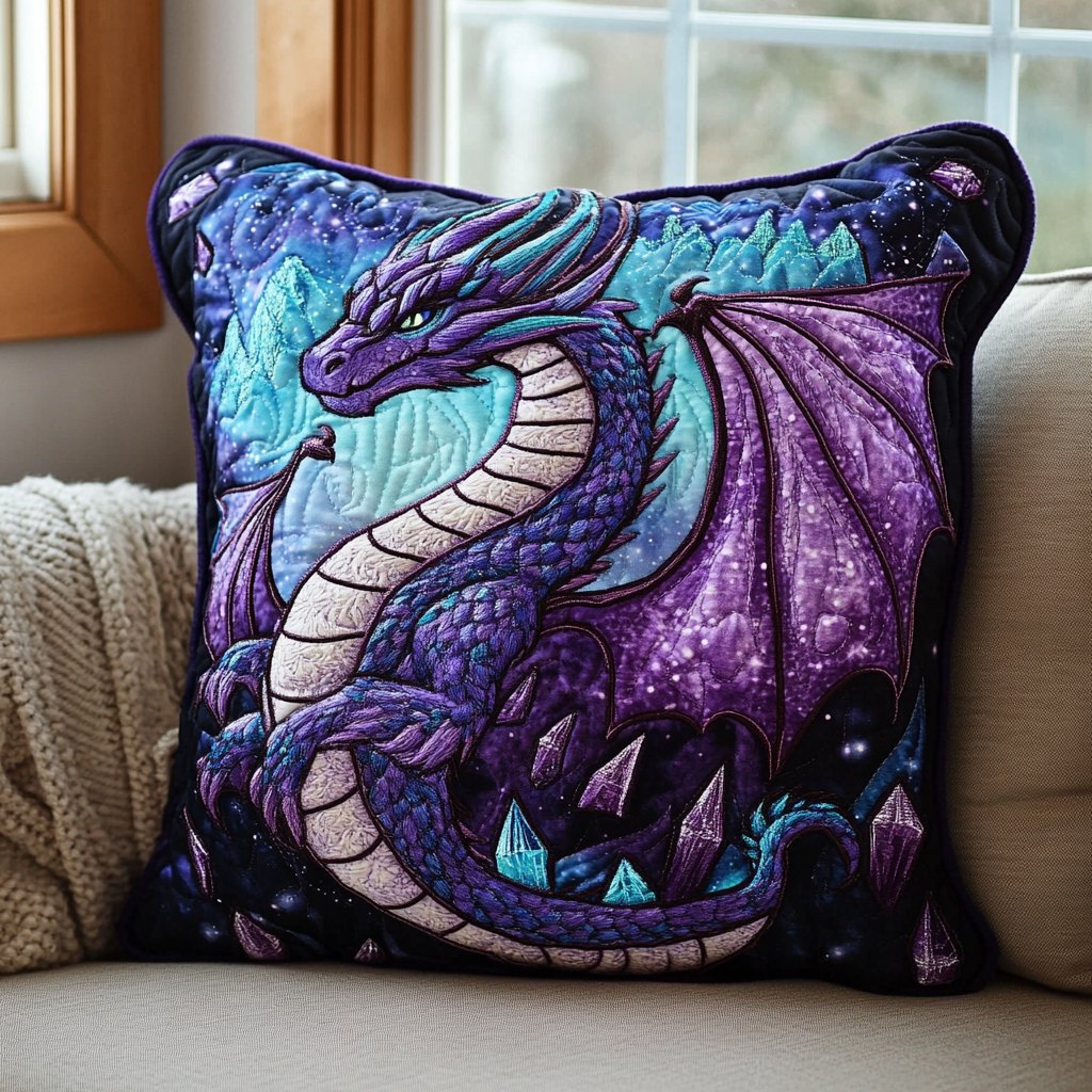 Dragon Legacy Quilted Cushion Cover printed cushion cover