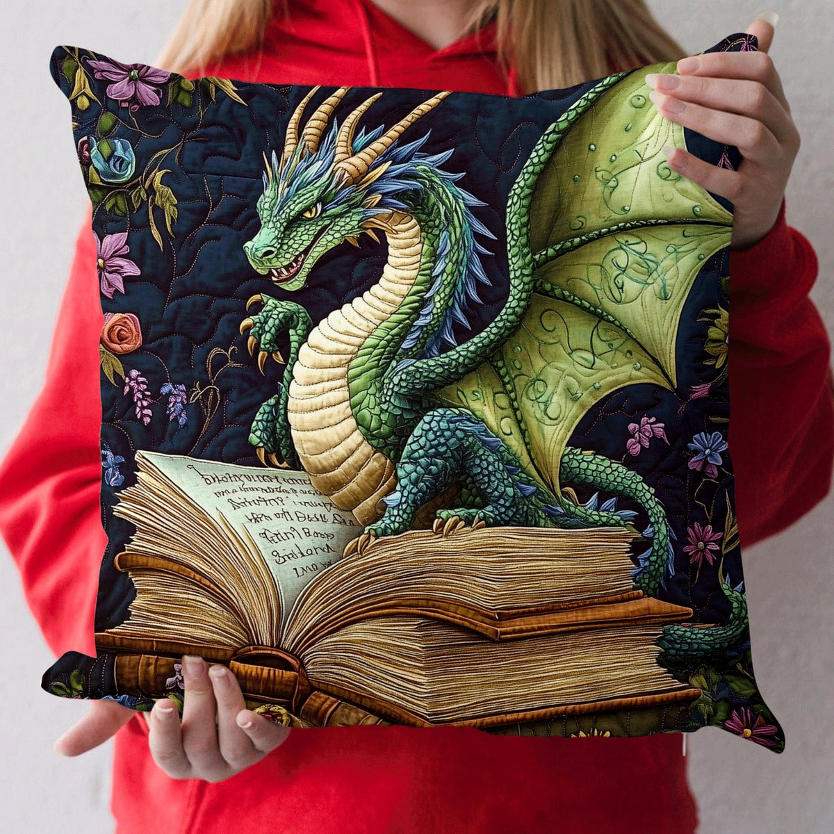 Dragon Lore Quilted Cushion Cover printed cushion cover