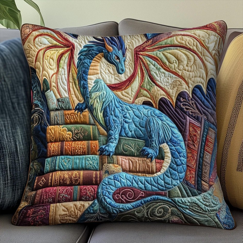 Dragon Quilted Cushion Cover printed cushion cover