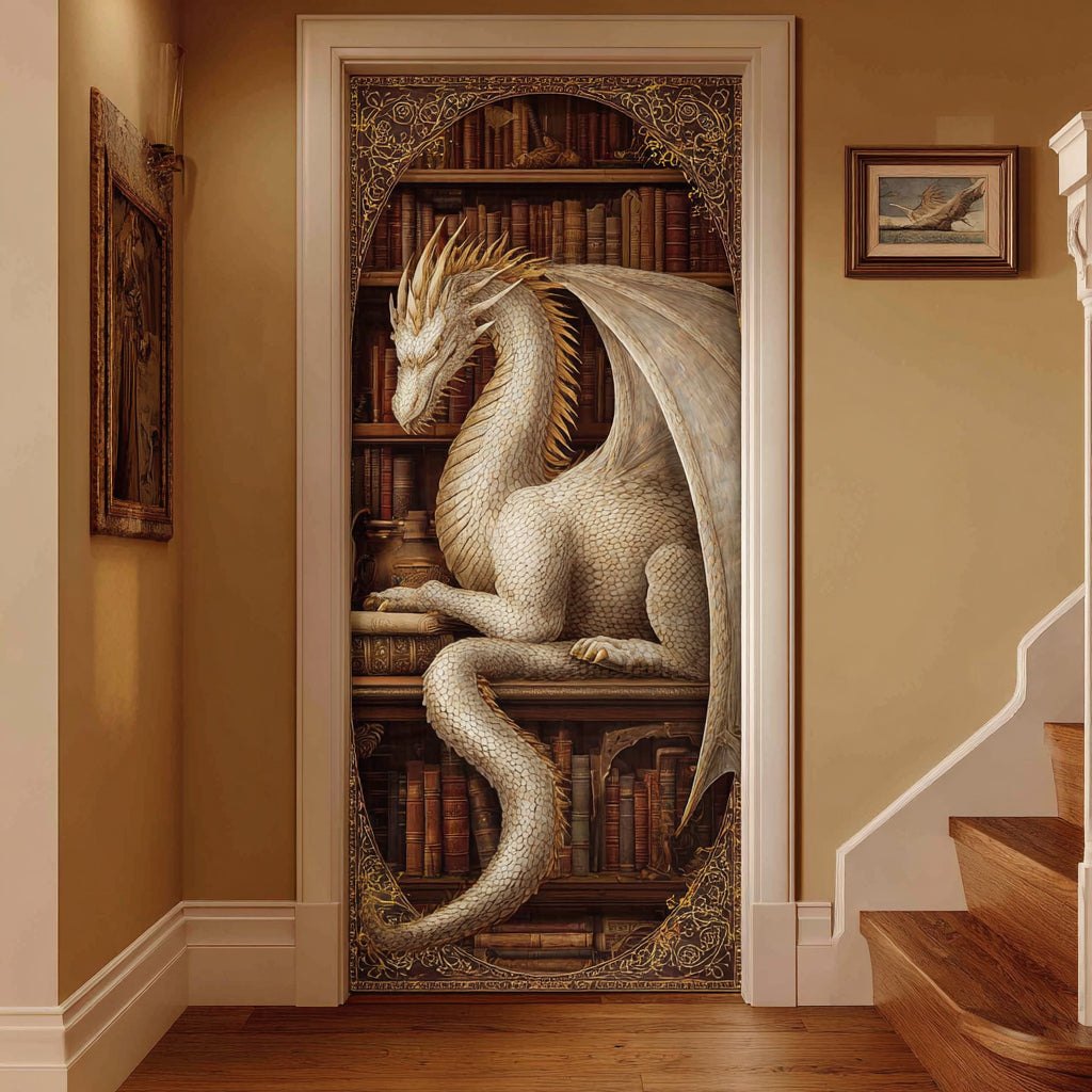 Dragon Reader Quilted Door Curtain printed door curtain