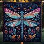 Dragonfly Dreams Quilted Blanket printed blanket
