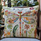Dragonfly Garden Dance Quilted Cushion Cover printed cushion cover