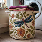 Dragonfly Quilted Laundry Hamper printed laundry hamper