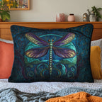 Dragonfly Wings Quilted Bedding Cushion Cover printed cushion cover