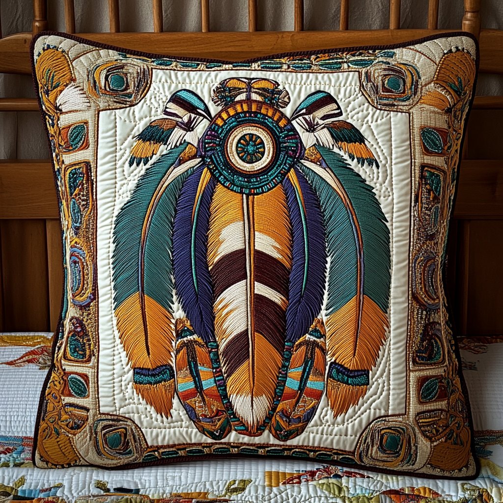 Dreamcatcher Quilted Cushion Cover printed cushion cover