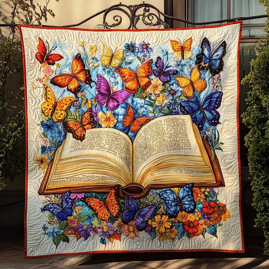 Dreamscape Flutter Quilted Blanket printed blanket