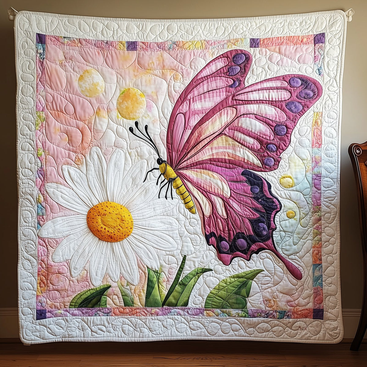 Dreamy Butterfly Quilted Blanket printed blanket