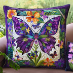 Dreamy Butterfly Quilted Cushion Cover printed cushion cover