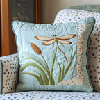 Dreamy Dragonfly Quilted Cushion Cover printed cushion cover