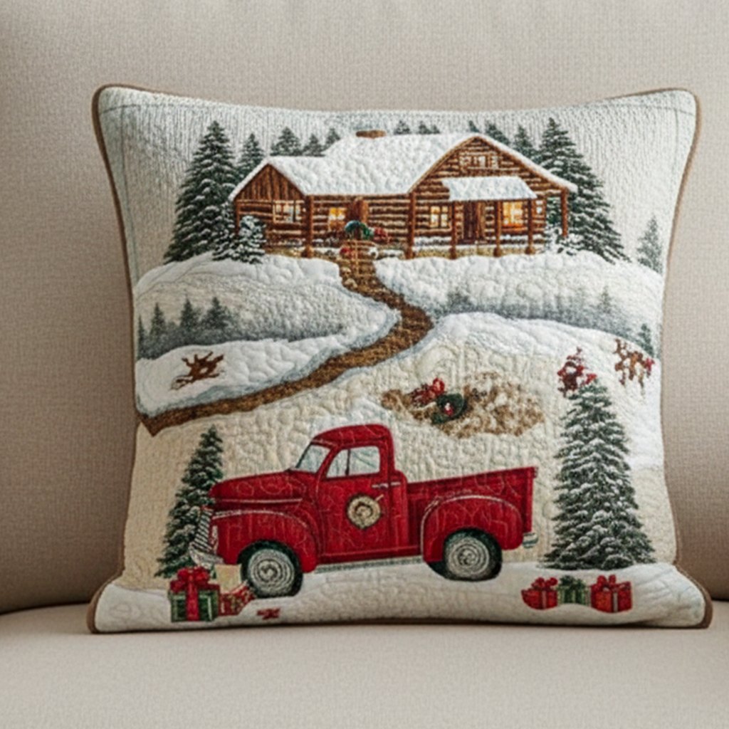 Drifting Snow Quilted Cushion Cover printed cushion cover