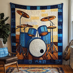 Drum Lover Quilted Blanket printed blanket