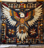 Eagle Native Quilted Blanket printed blanket