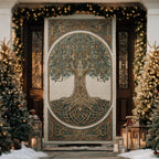 Earthbound Grace Quilted Door Curtain printed door curtain