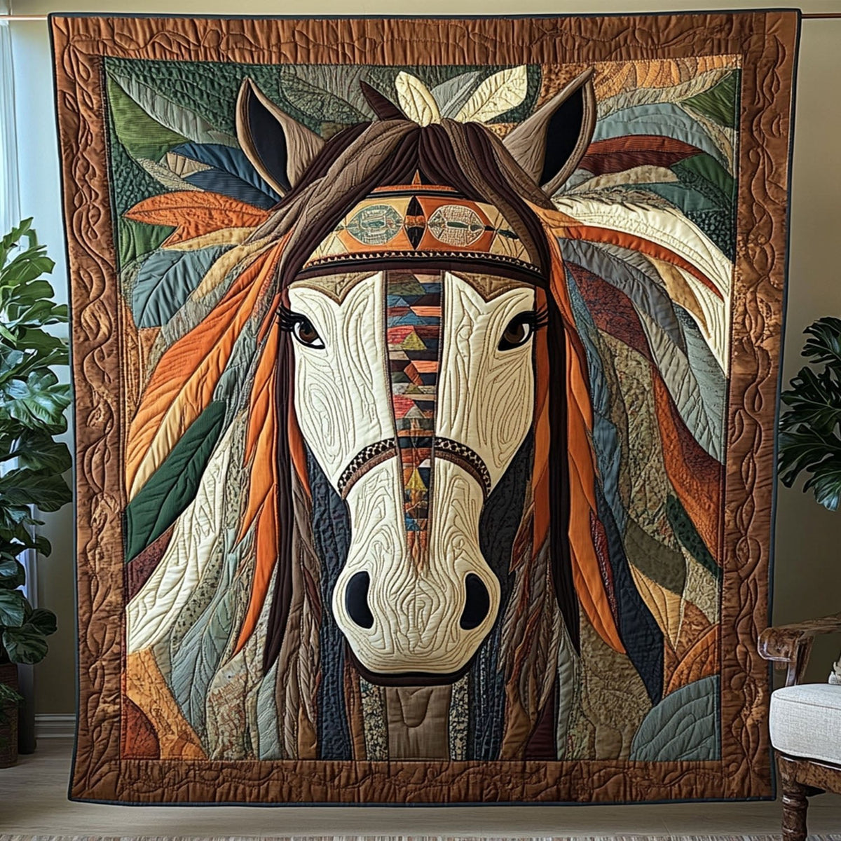 Echoes of the Herd Quilted Blanket printed blanket