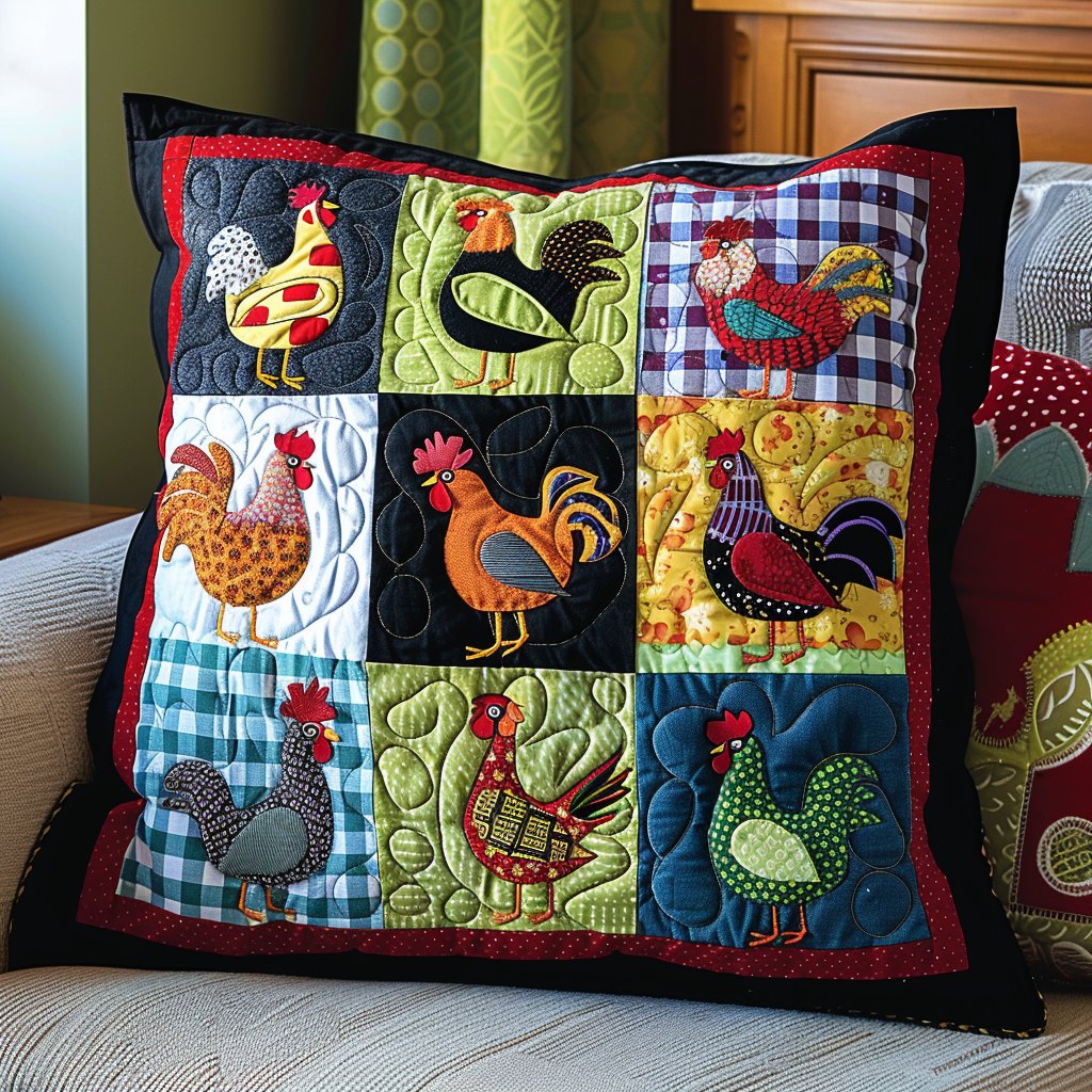 Egg-cellent Nest Quilted Cushion Cover printed cushion cover