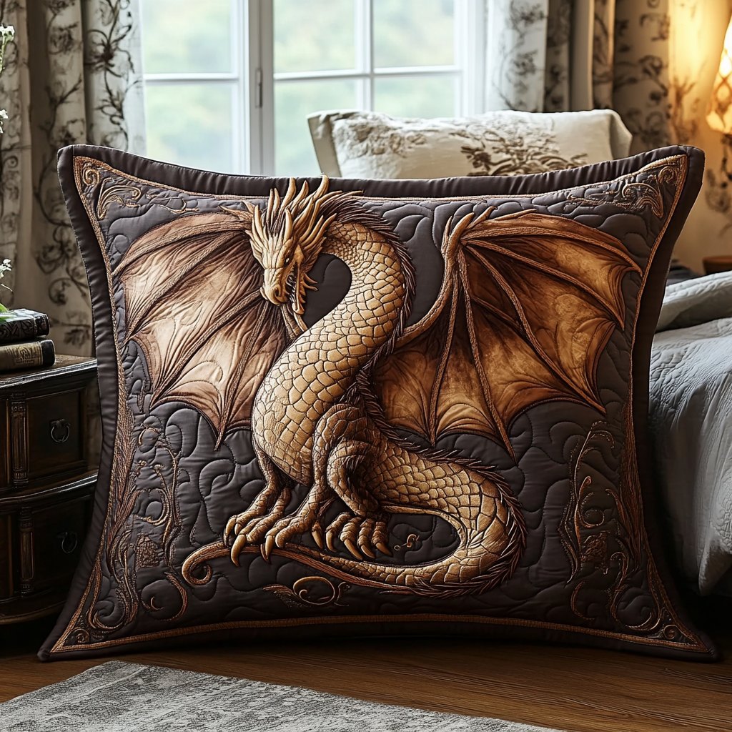 Eldritch Ember Quilted Bedding Cushion Cover printed cushion cover