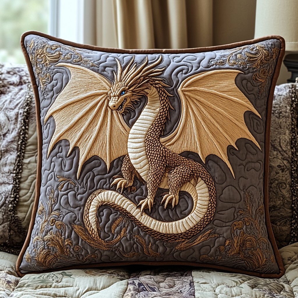 Eldritch Ember Quilted Cushion Cover printed cushion cover