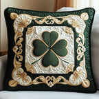 Elegance Celtic Shamrock Quilted Cushion Cover printed cushion cover