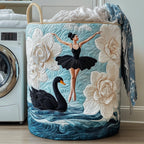Elegant Ballerina Quilted Laundry Hamper printed laundry hamper