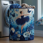 Elegant Ballerina Quilted Laundry Hamper printed laundry hamper