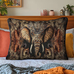 Elegant Elephant Quilted Bedding Cushion Cover printed cushion cover