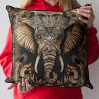 Elegant Elephant Quilted Cushion Cover printed cushion cover