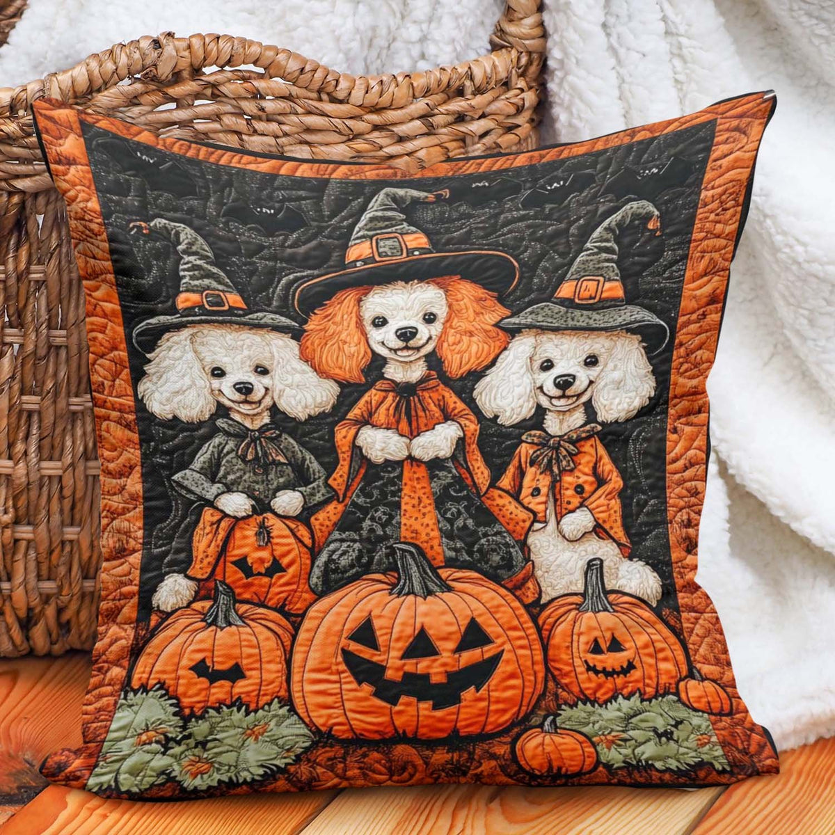 Elegant Paws Quilted Cushion Cover printed cushion cover
