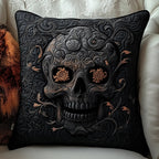 Elegant Skull Quilted Cushion Cover printed cushion cover
