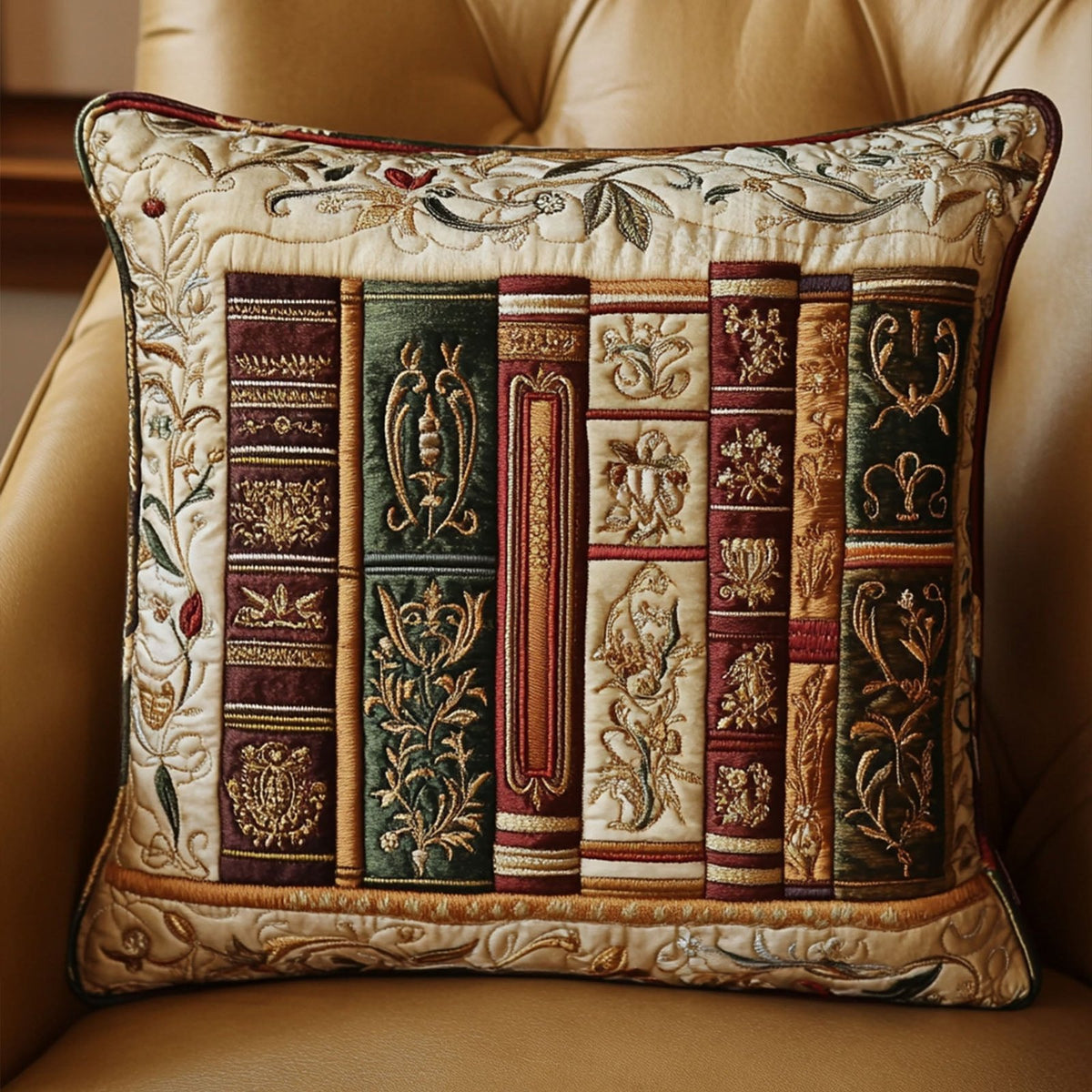Elegant Volumes Quilted Cushion Cover printed cushion cover