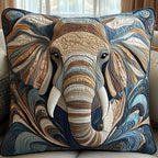 Elephant Grace Quilted Cushion Cover printed cushion cover