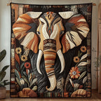 Elephant Quilted Blanket printed blanket