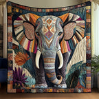 Elephant Quilted Blanket printed blanket