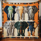 Elephant Quilted Blanket printed blanket