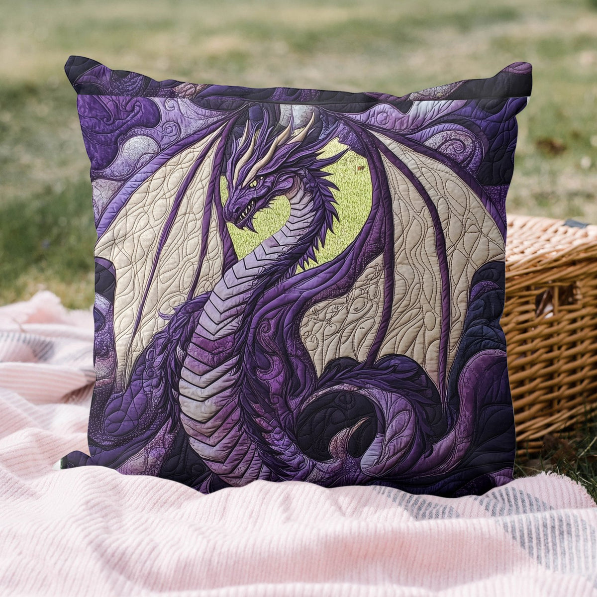 Emberflight Majesty Quilted Cushion Cover printed cushion cover